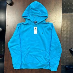 Boys Polo Ralph Lauren size XL 18 to 20 blue hooded sweatshirt